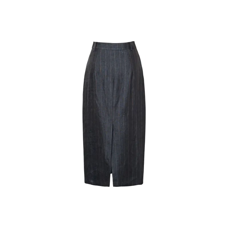 ROEYSHOUSE Casual Long Skirts Women's Stripes-1