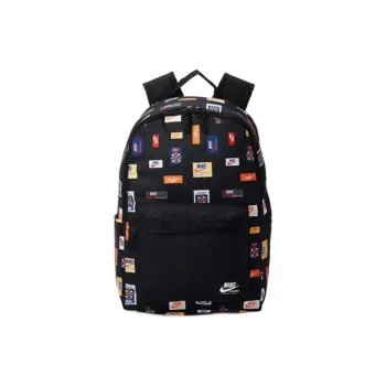 Nike Heritage Polyester Double-Shoulder Backpack Regular Unisex Black