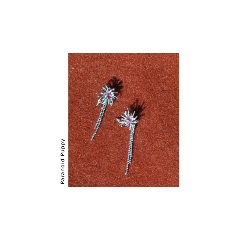PARANOID PUPPY Zircon Earrings Women's-4
