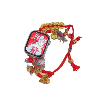 NCFCK Watch Band Apple Compatibility Braided String Material