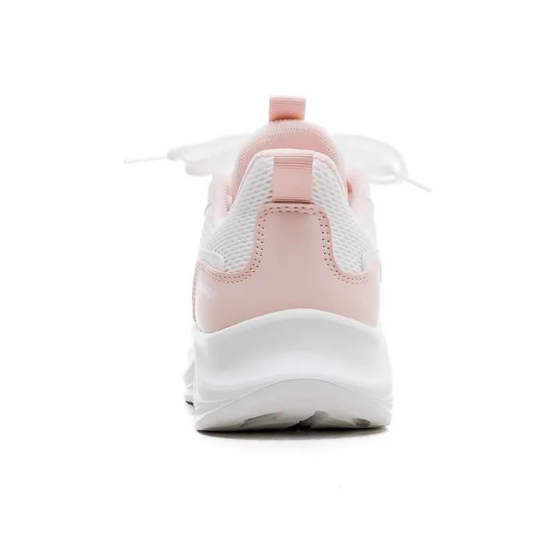 Warrior Lightweight Rebound Low Top Casual Long Distance Running Shoes Women's White Pink-3