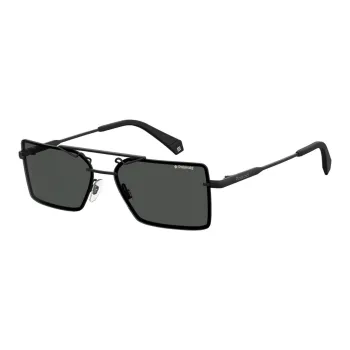 Polaroid Metal Irregular Shape Sunglasses Unisex Black