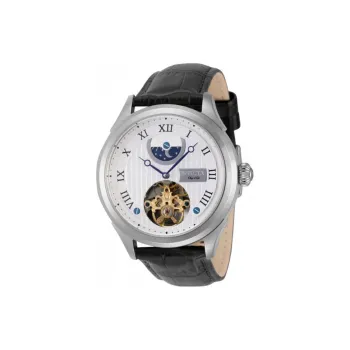 INVICTA Wrist Watch Automatic Mechanical Movement Leather Watch Bands 44mm White Dial Men's Watches