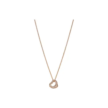 TIFFANY & CO. Elsa Peretti® Diamond 0.21ct Necklaces Women's Rose Gold