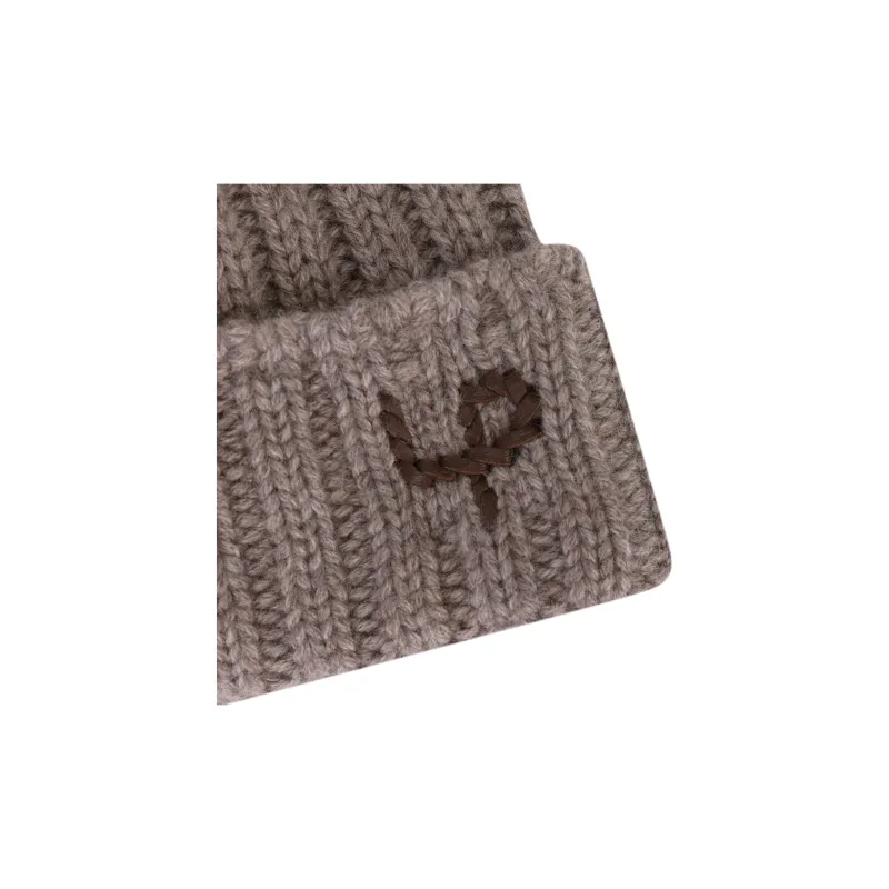 Loro Piana Logo Embroidered Ribbed-Knit Beanie-3