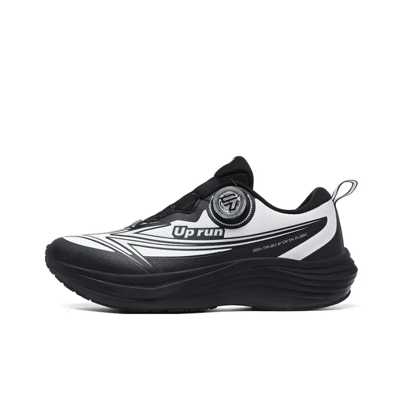 Up Run Low-Top Running Shoes Men's Black White-0