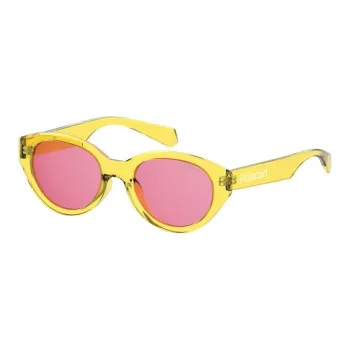 Polaroid Polycarbonate Cat Eye Sunglasses Unisex Yellow
