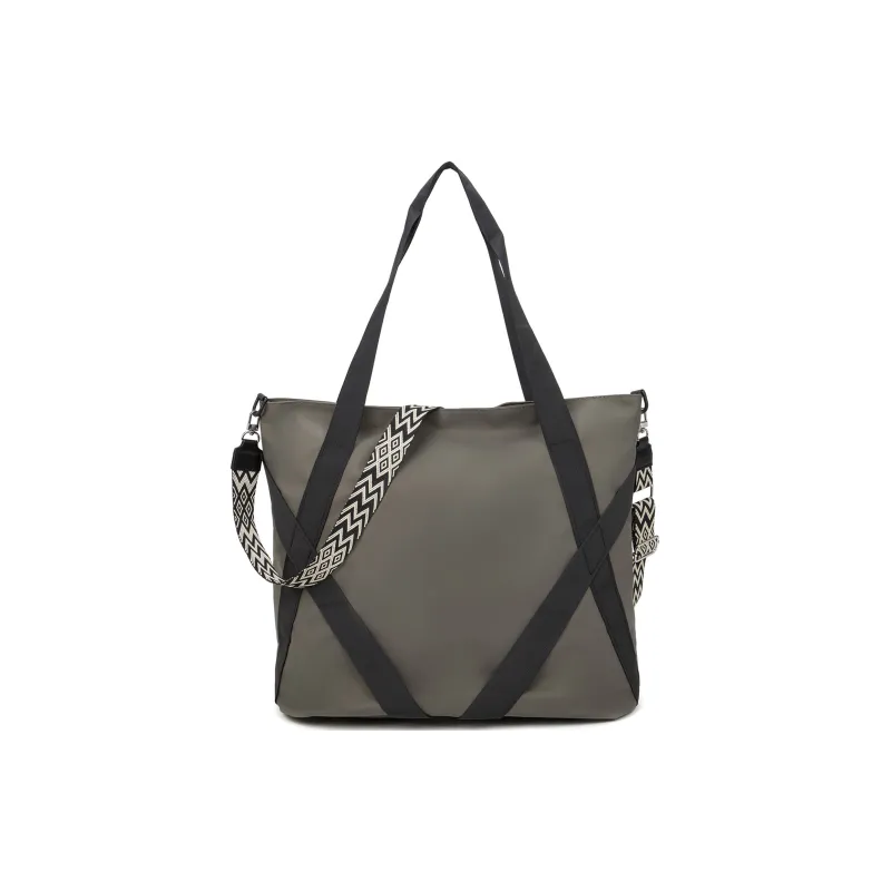 TAKI PU Crossbody Bag Shoulder Bag Regular Unisex Black/Gray Brown-11
