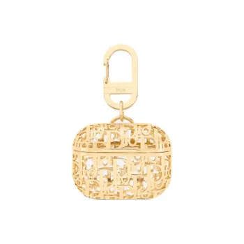 DIOR Brass Earphone Case Unisex Gold