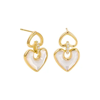 Amber Lollipop Shell Earrings Women's