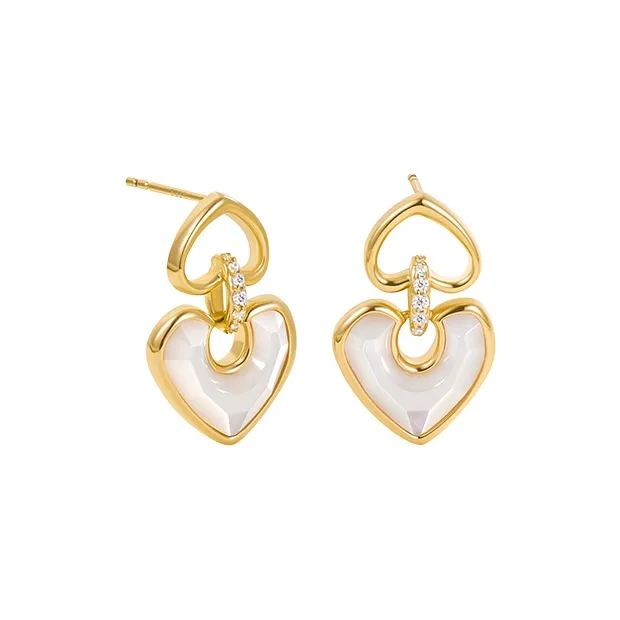 Amber Lollipop Shell Earrings Women's-0