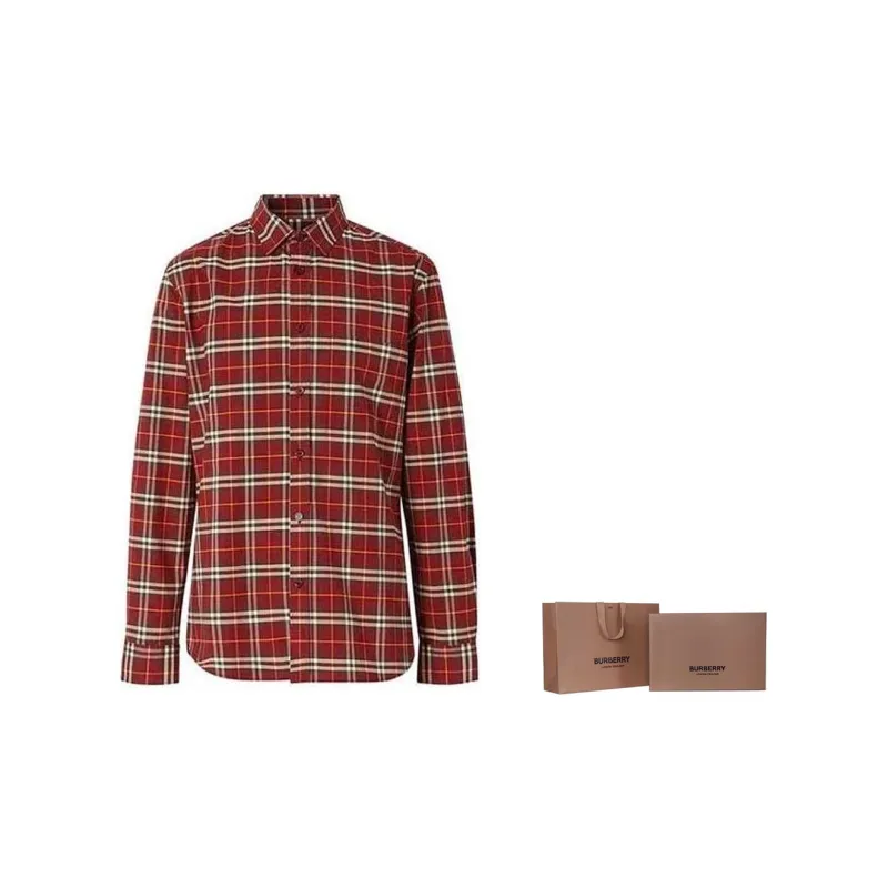 Burberry Check Stretch Cotton Poplin Shirt-3