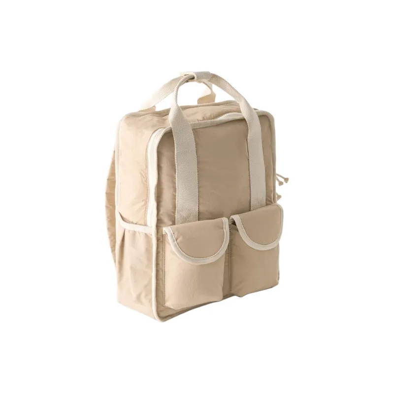 ZARA Polyamide Backpack Regular Women's Light Beige Yellow-2