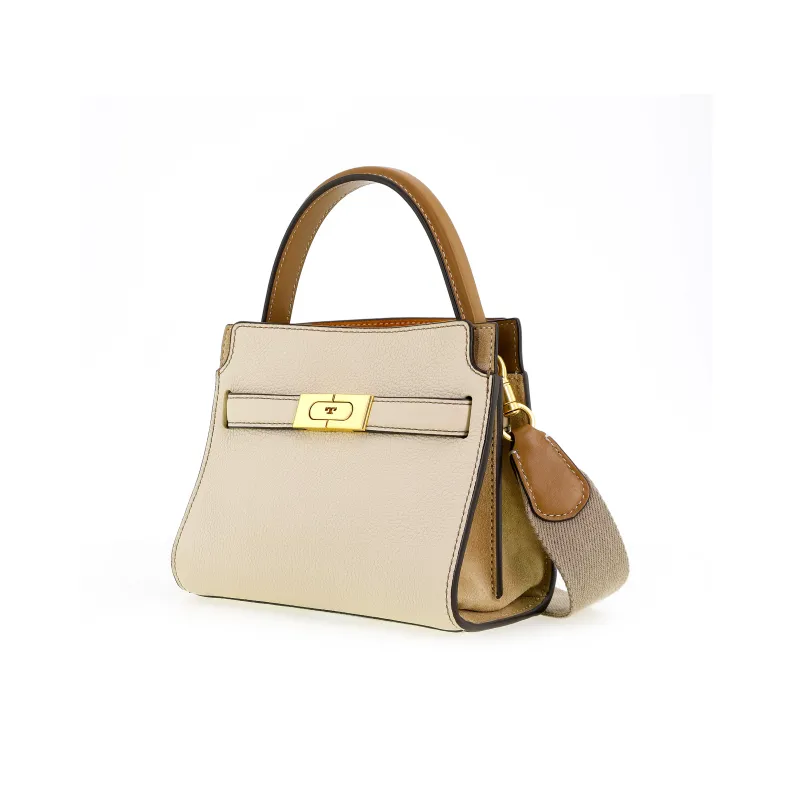 TORY BURCH Petite Lee Radziwill Double Leather Bag New Moon-1