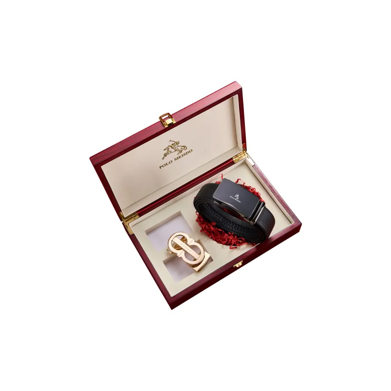 POLOMEISDO Top Grain Cow Leather Belt Men's 3.5cm Greeting Card Contact Customer Service For Writing-4