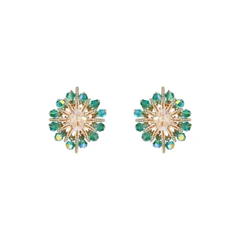 Cercoo Artificial Crystal Stud Earrings Women's