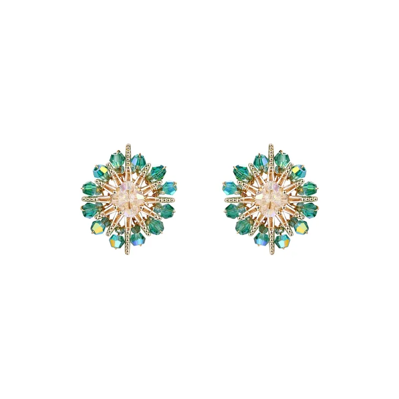 Cercoo Artificial Crystal Stud Earrings Women's-0