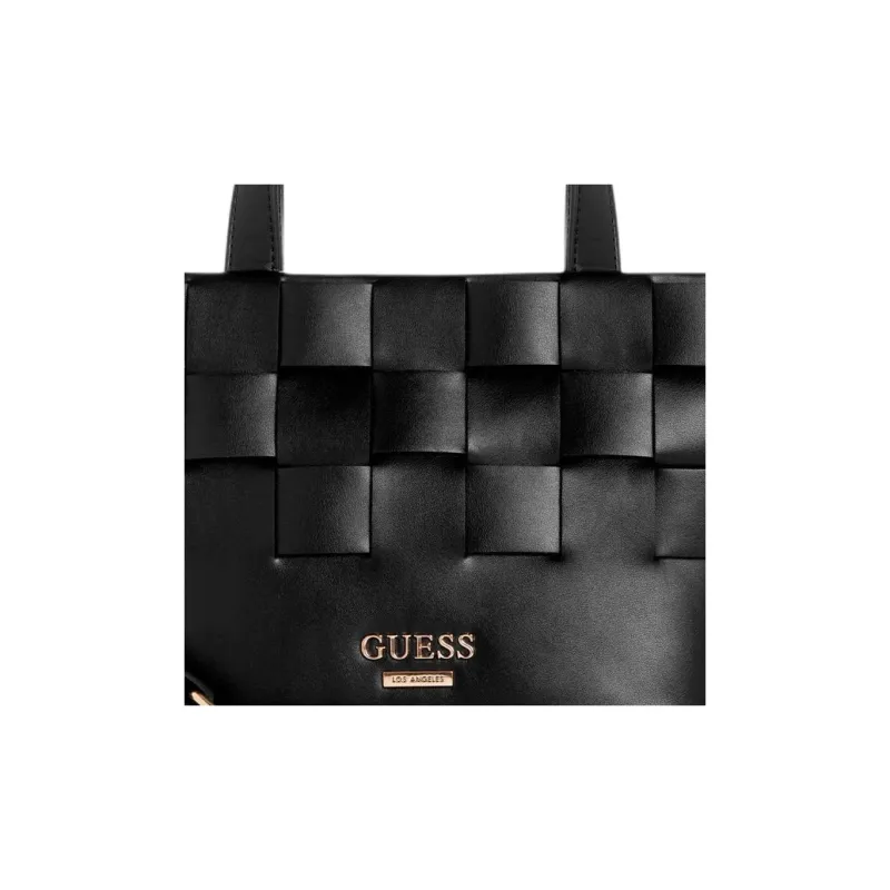 GUESS Artificial Leather Tote Bag Shopping Bag Shoulder Bag Crossbody Bag Handbag Small Size Women's Black-4
