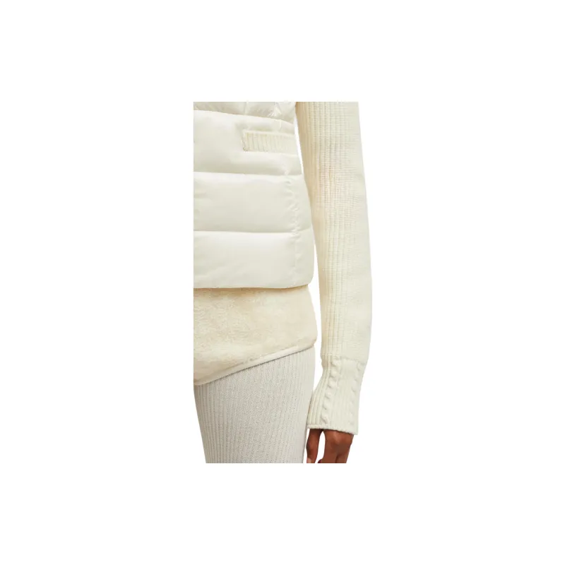 Moncler Logo Patch Padded Knit Cardigan-5