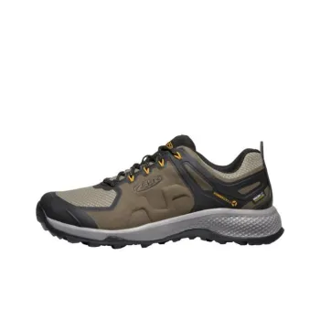 KEEN Slip Resistant Waterproof Low Top Hiking Shoes Men's Brown Black