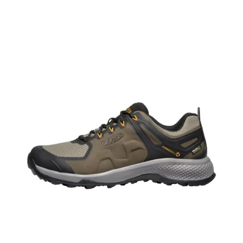 KEEN Slip Resistant Waterproof Low Top Hiking Shoes Men's Brown Black-0