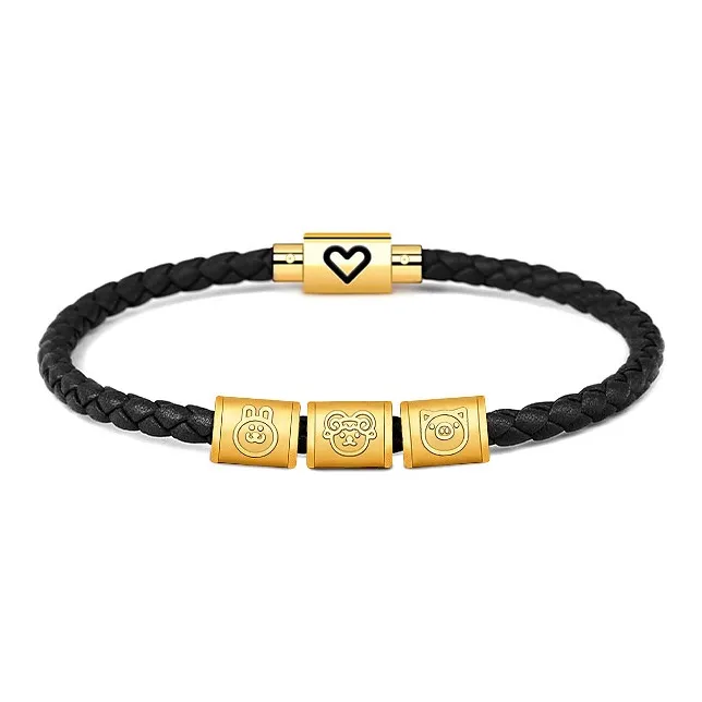 HUIYU Alloy Cow Leather Bracelets Unisex-22