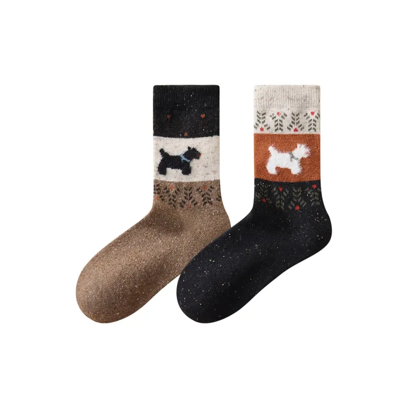 Temooues Mid Calf Socks Women's Combo Set-0