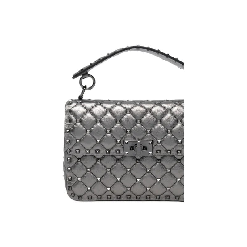 Valentino Garavani Rockstud Foldover Top Tote Bag-4