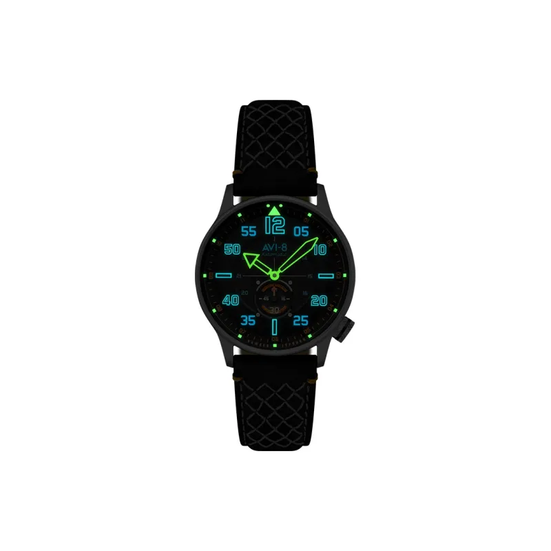 AVI 8 Wrist Watch Automatic Mechanical Movement Black Dial Men's Watches-1