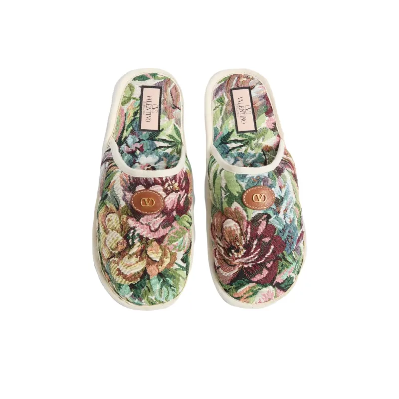 Valentino Closed Toe Slippers Men's White-3