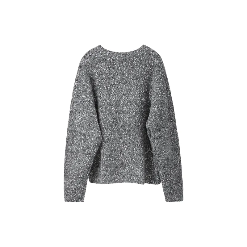 Fstudio Korean Commute Crew Neck Pullover Base Knitwear Women's Heather Gray-1