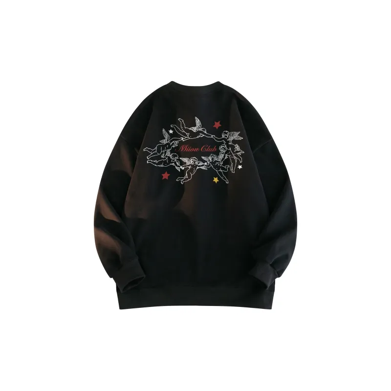MIIOW Trend Party Series Sweatshirt Unisex White-6