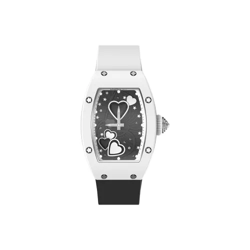 CRONUSART Ceramic Women's Watch Automatic Mechanical Movement Rubber Strap Watch Women's Watch Black Dial
