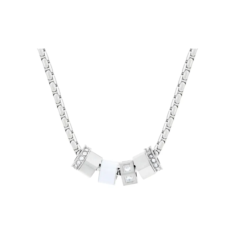 ENFANTIN Titanium Steel, Glass, Glue Drip, Zircon Necklaces Unisex-7