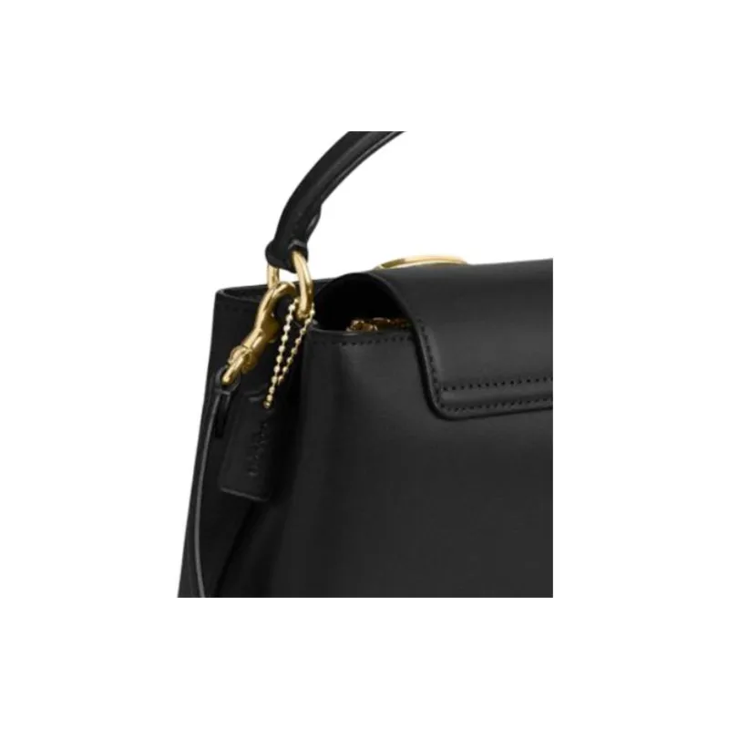 COACH Eliza Cow Leather Shoulder Bag, Crossbody Bag, Handbag Mini Women's Black-4