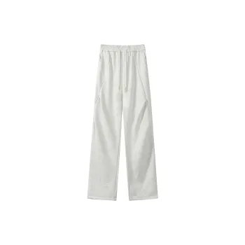 ROSECREED Knitted Sports Pants Unisex White Heather Gray