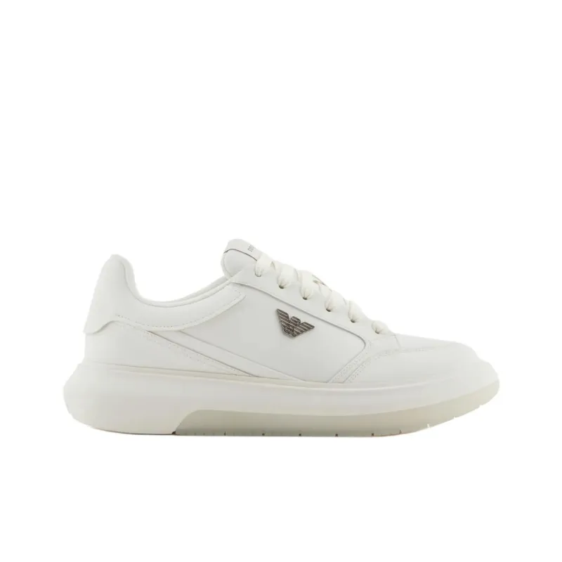 EMPORIO ARMANI Logo Plaque Lace Up Sneakers-1