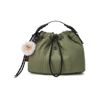 ST&SAT Fabric Crossbody Bag One Shoulder Handbag Regular Women's Green/Black