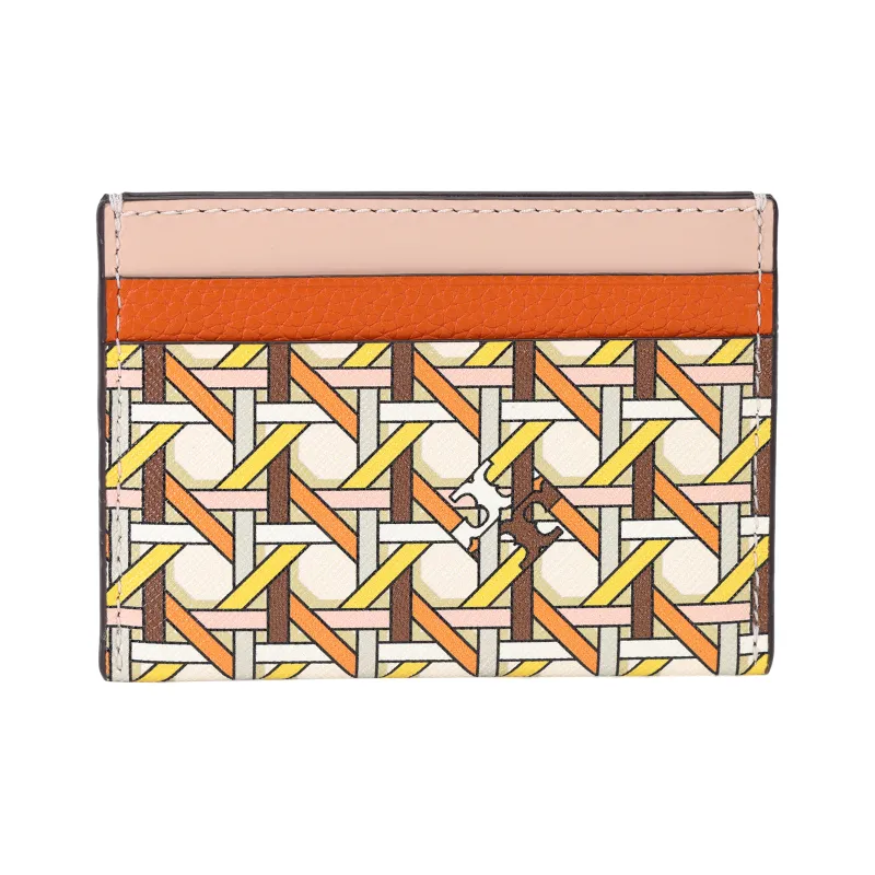 TORY BURCH Robinson Textured Leather Card Holder Card Holder Women's Multicolor-2
