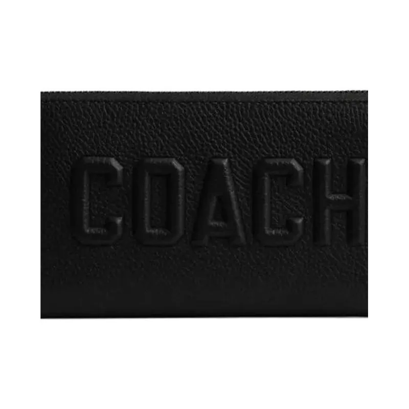 COACH Cow Leather Wallet Trumpets Unisex Black-3