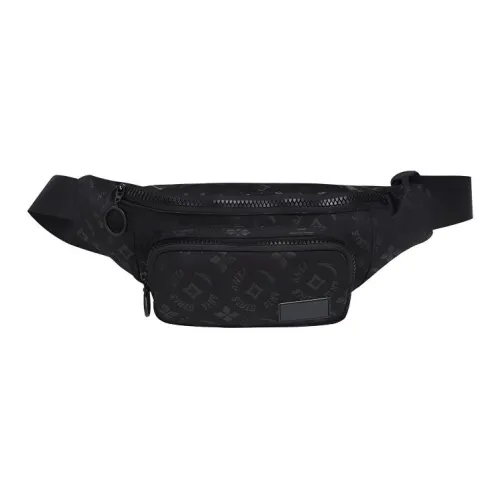 Anta Fabric Crossbody Bag Sling Bag Fanny Pack Regular Unisex Black