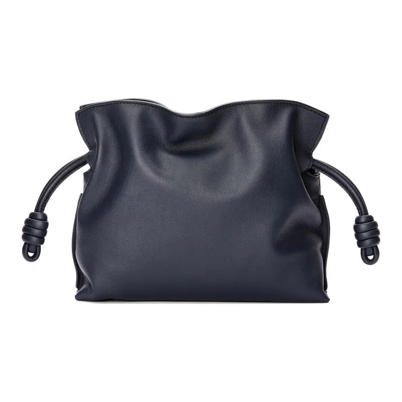 LOEWE Flamenco Cow Leather Shoulder Bag, Crossbody Bag Mini Women's Dark Blue-4