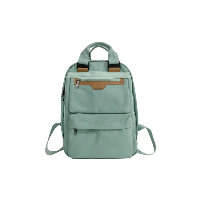 NOMK Canvas Handheld Backpack Unisex Black/Army Green/Green/Ecru/Purple-8
