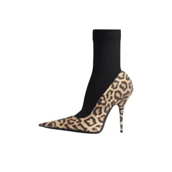 Balenciaga Leopard Printed Avenue Sock Pumps