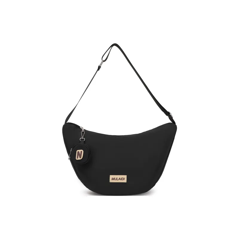 TAKI Nylon Lightweight Versatile Crossbody Bag Shoulder Bag Regular Unisex Blue/Black/Ecru-6