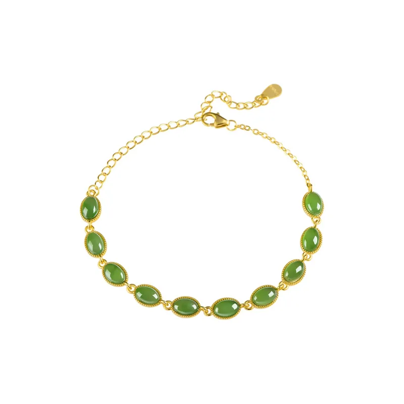 Emerald Hetian Jade Bracelets Jasper Women's-0