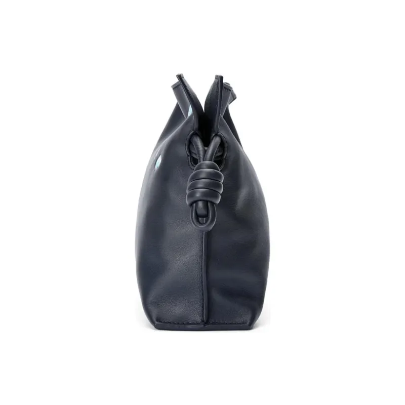 LOEWE Flamenco Cow Leather Shoulder Bag, Crossbody Bag Mini Women's Dark Blue-3