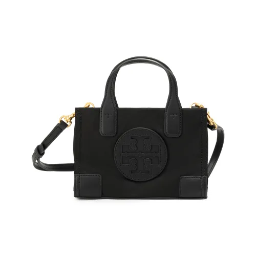 TORY BURCH Ella Fabric Tote Bag, Shopping Bag, Shoulder Bag, Crossbody Bag, Handbag Extra Small Women's Black