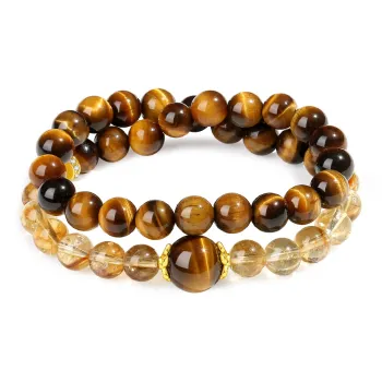 PUTUOSHANWENCHUANG Tiger's Eye Stone Bracelets Unisex