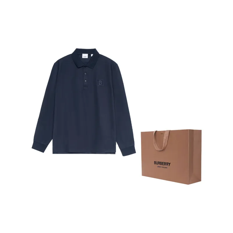 Burberry FW22 Polo Shirt Men's Navy Blue-6